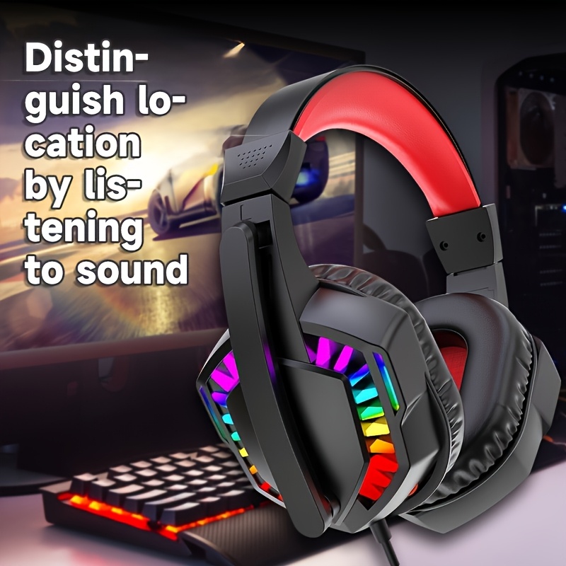 Gaming Headset Rgb - A66, Headphone berkabel, headphone gaming, headphone