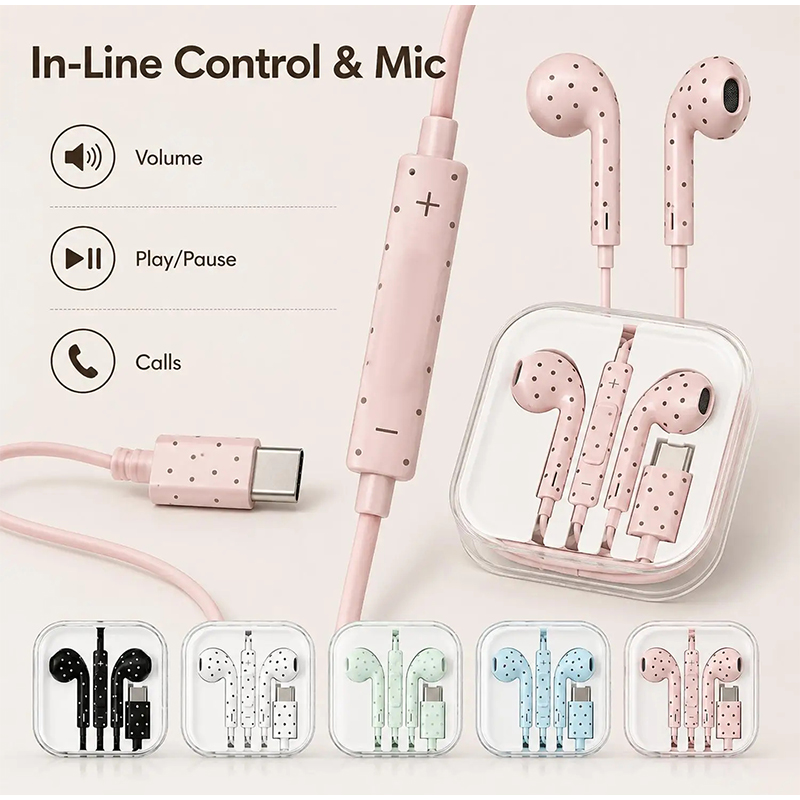 Earphone Tipe C Pola Bintang P - Usb C Earphone ulasan dan harga